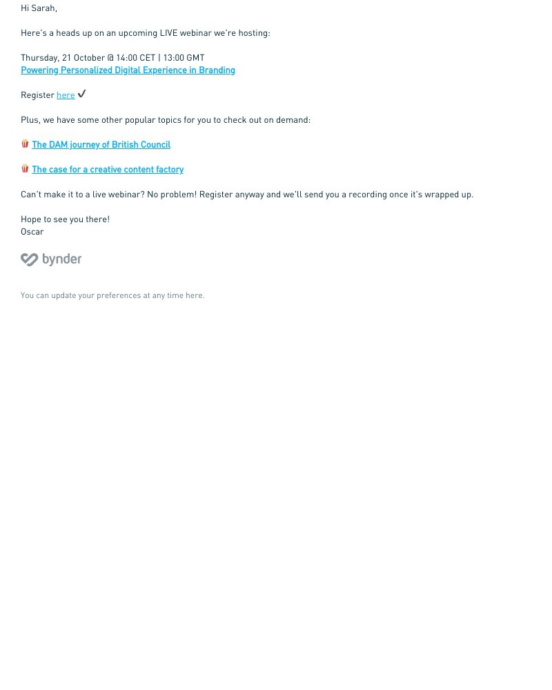 Bynder - [LIVE] Powering personalized digital experience in branding