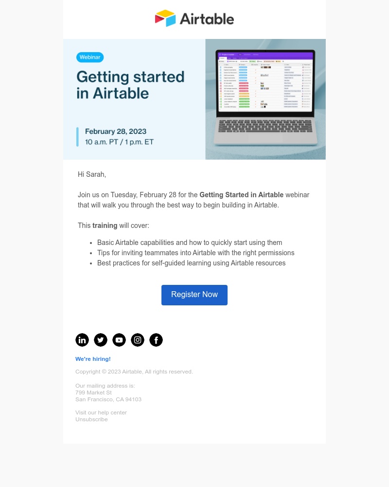 Airtable - [Live Training] Register now to attend Getting Started in Airtable