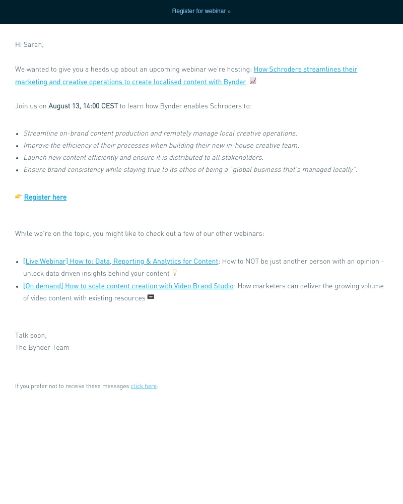 Bynder - [Live Webinar] How Schroders streamlines their marketing and creative operations to create localised content with Bynder 📹