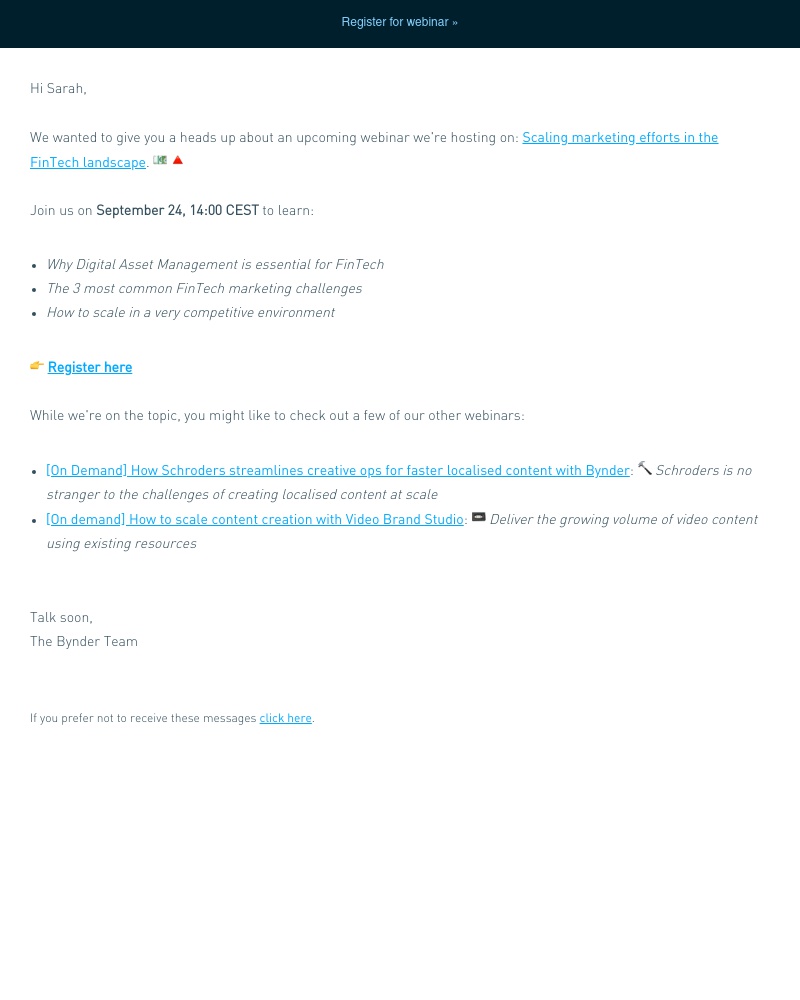 Bynder - Live Webinar: Scaling marketing efforts in the FinTech landscape 📹