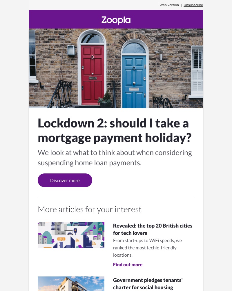 Zoopla - Lockdown 2: should I take a mortgage payment holiday?