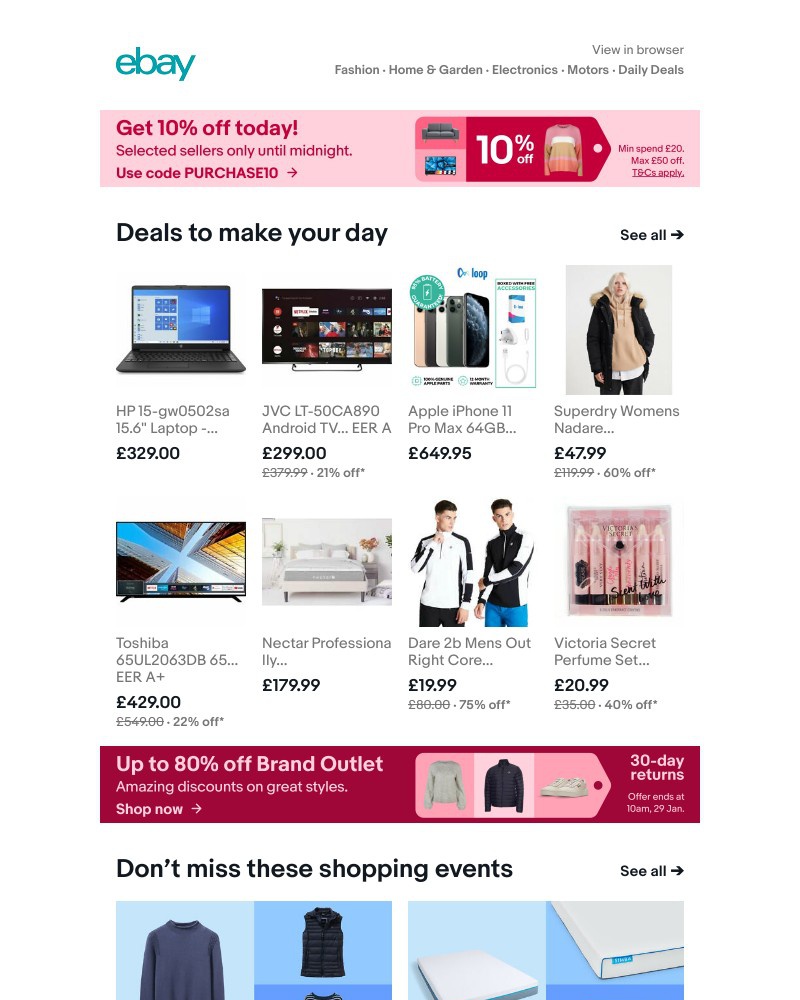 eBay - Love a 10% off coupon 😍
