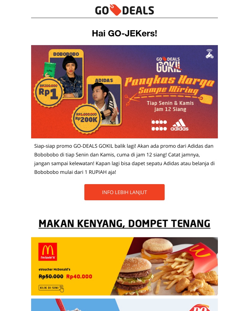 Go-Jek - Makan Kenyang, Belanja Hemat, Dompet Tenang!