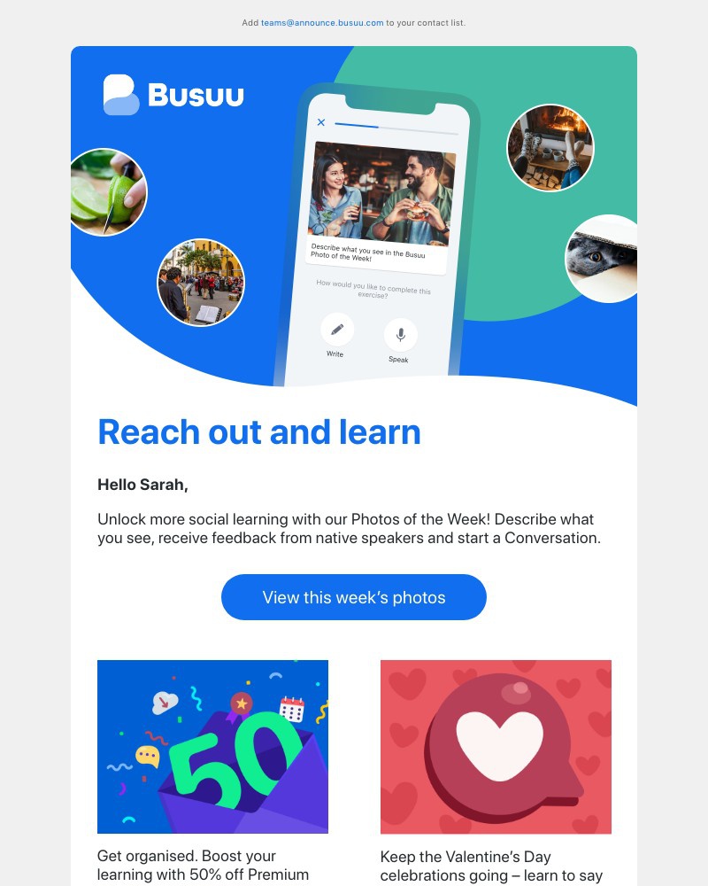 Busuu - Make new connections 💙 Our February updates 🗞