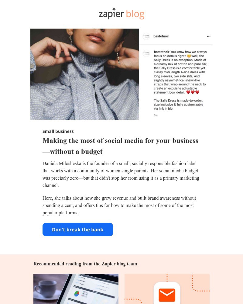 Zapier - Making the most of social media for your business—without a budget