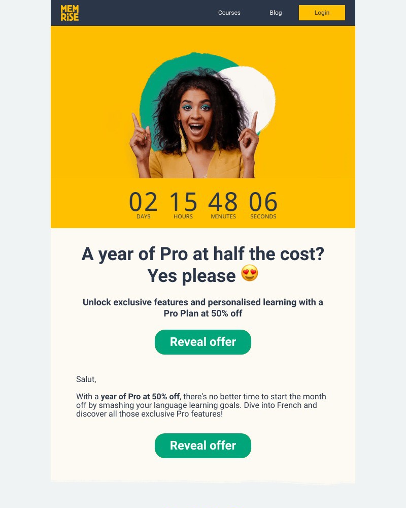 Memrise - May is here! Make the most of it with 50% off 😎 