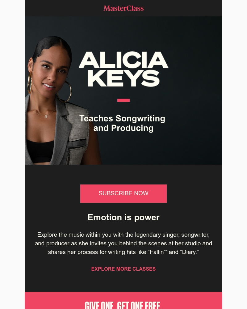  - Meet your new instructor: Alicia Keys