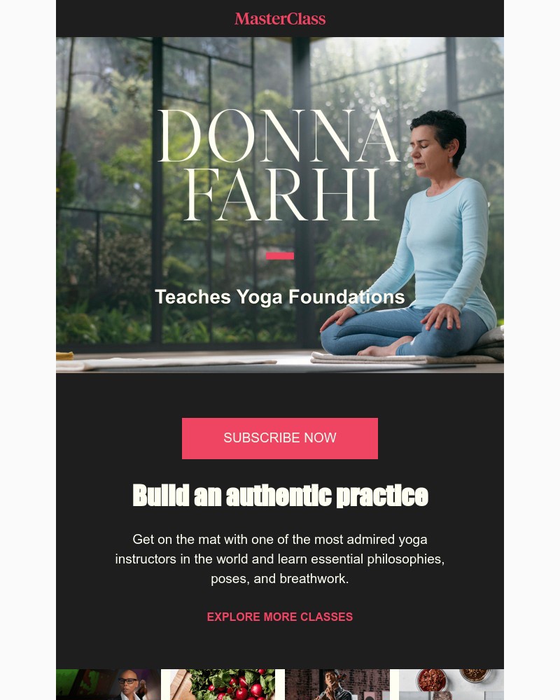 - Meet your new instructor: Donna Farhi