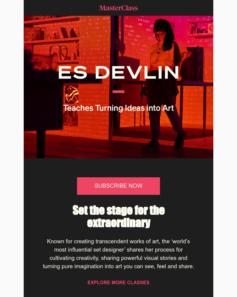  - Meet your new instructor: Es Devlin