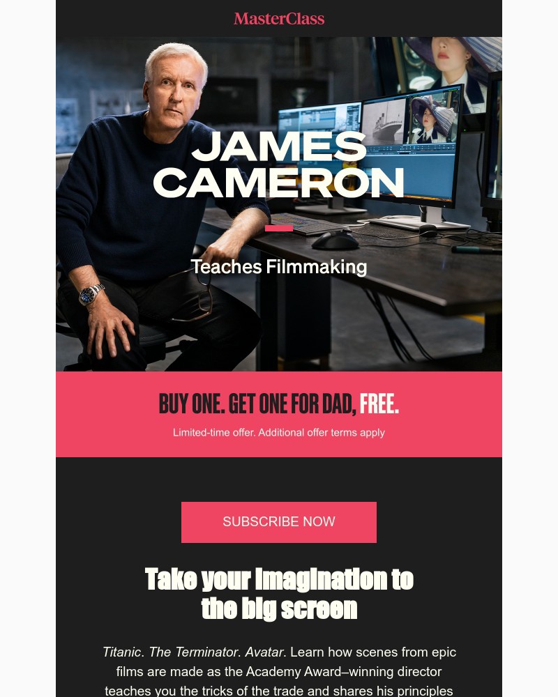 - Meet your new instructor: James Cameron