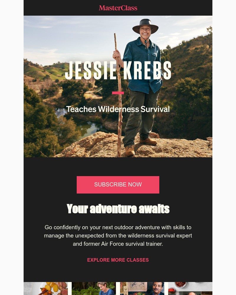 - Meet your new instructor: Jessie Krebs. Only on MasterClass.