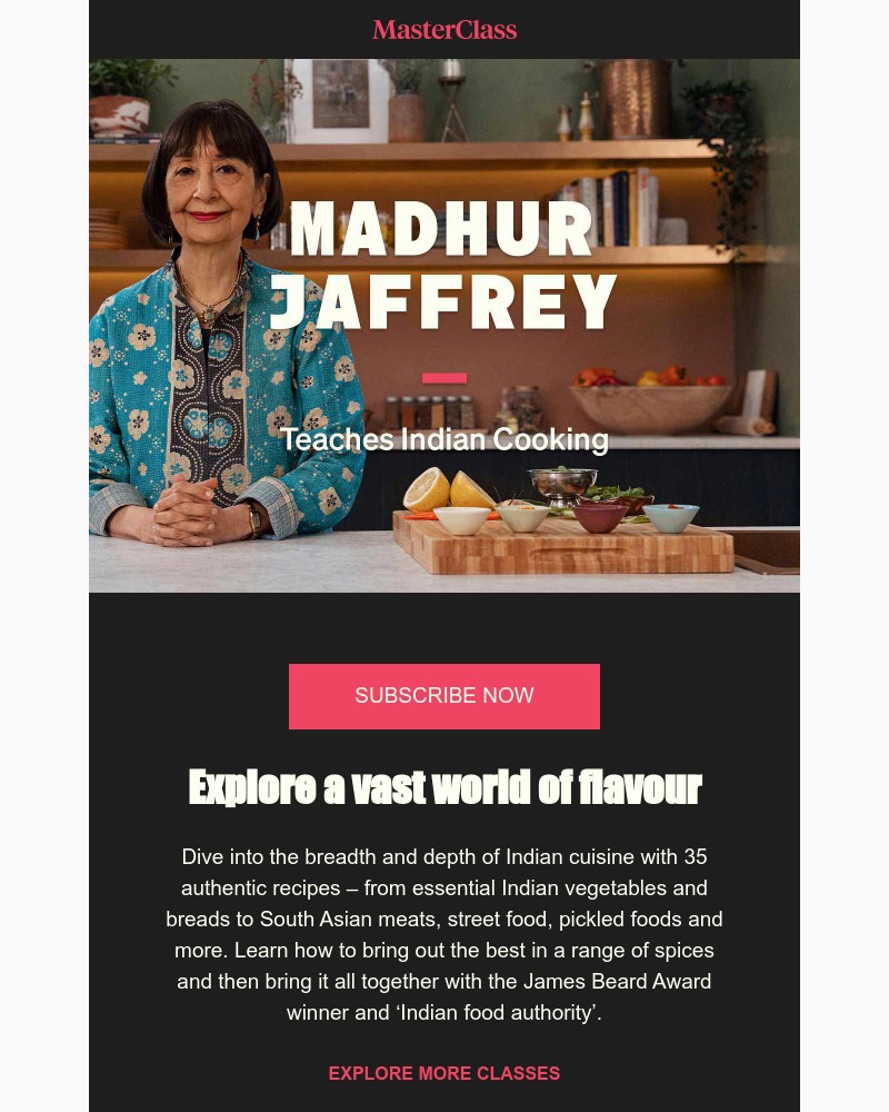  - Meet your new instructor: Madhur Jaffrey
