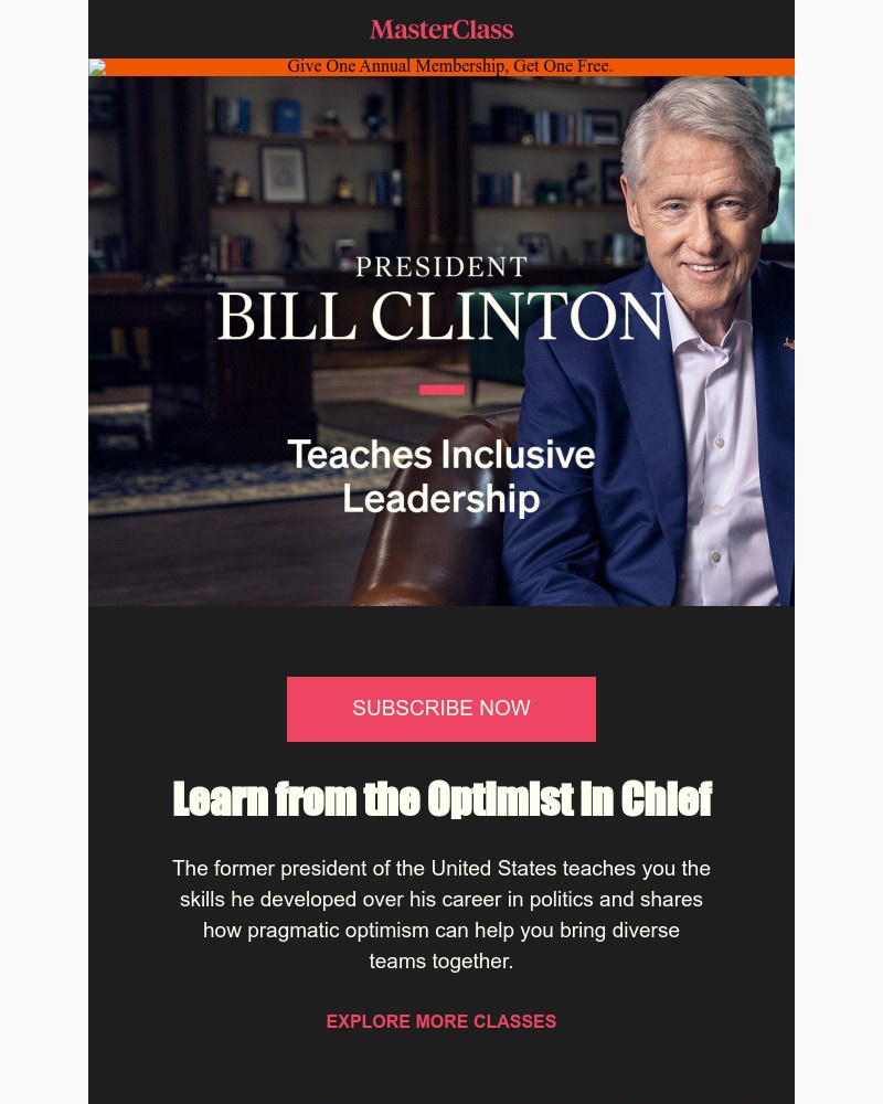  - Meet your new instructor: President Bill Clinton
