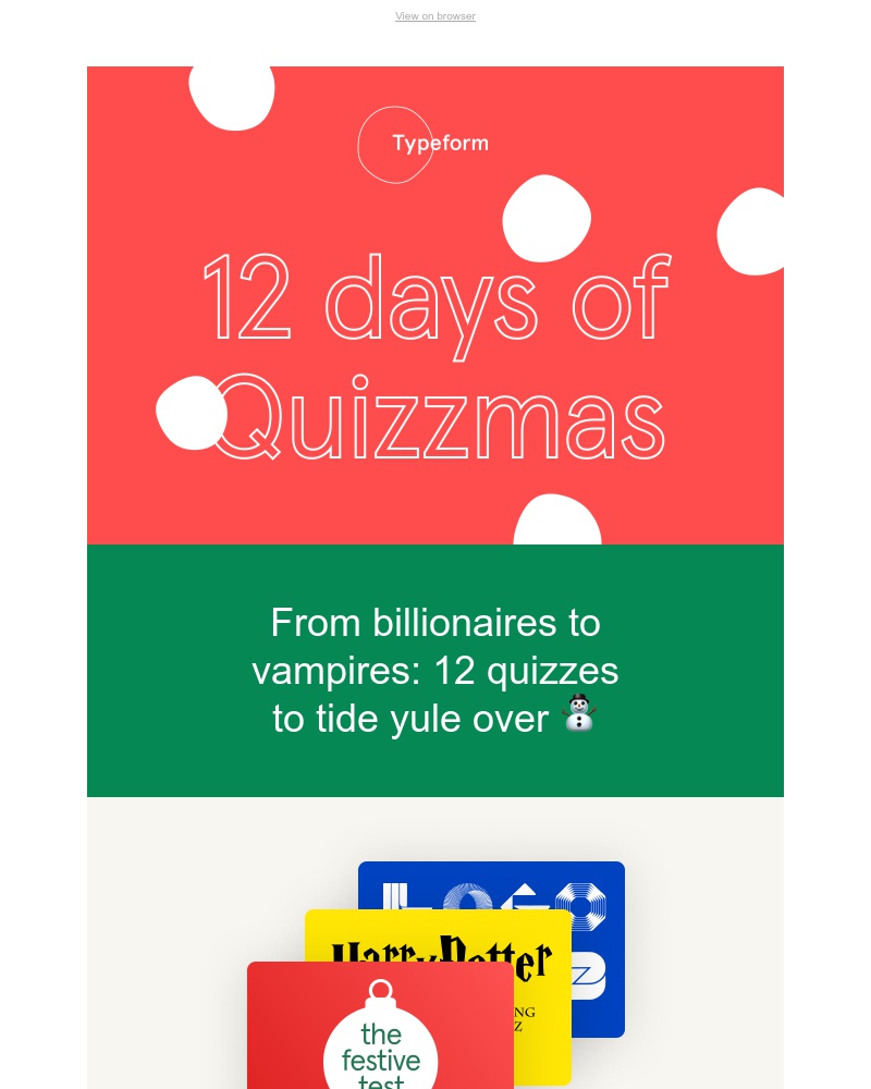 Typeform - Merry Quizzmas ⛄ (warning: contains silliness)