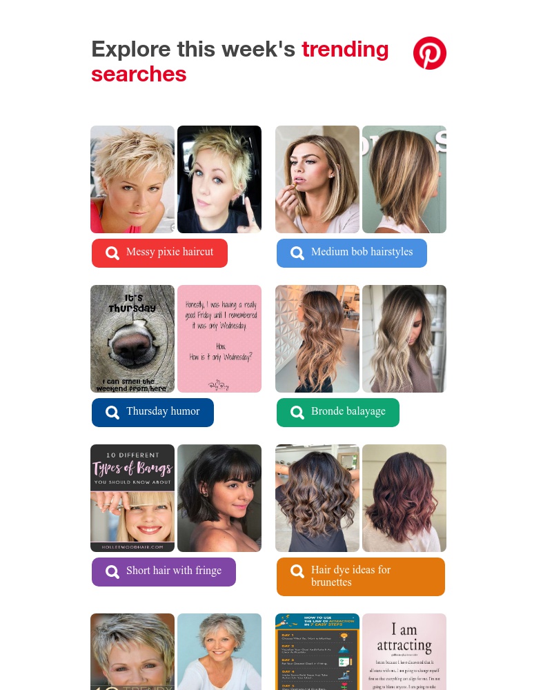 Pinterest - Messy Pixie Haircut, Medium Bob Hairstyles and other search trends