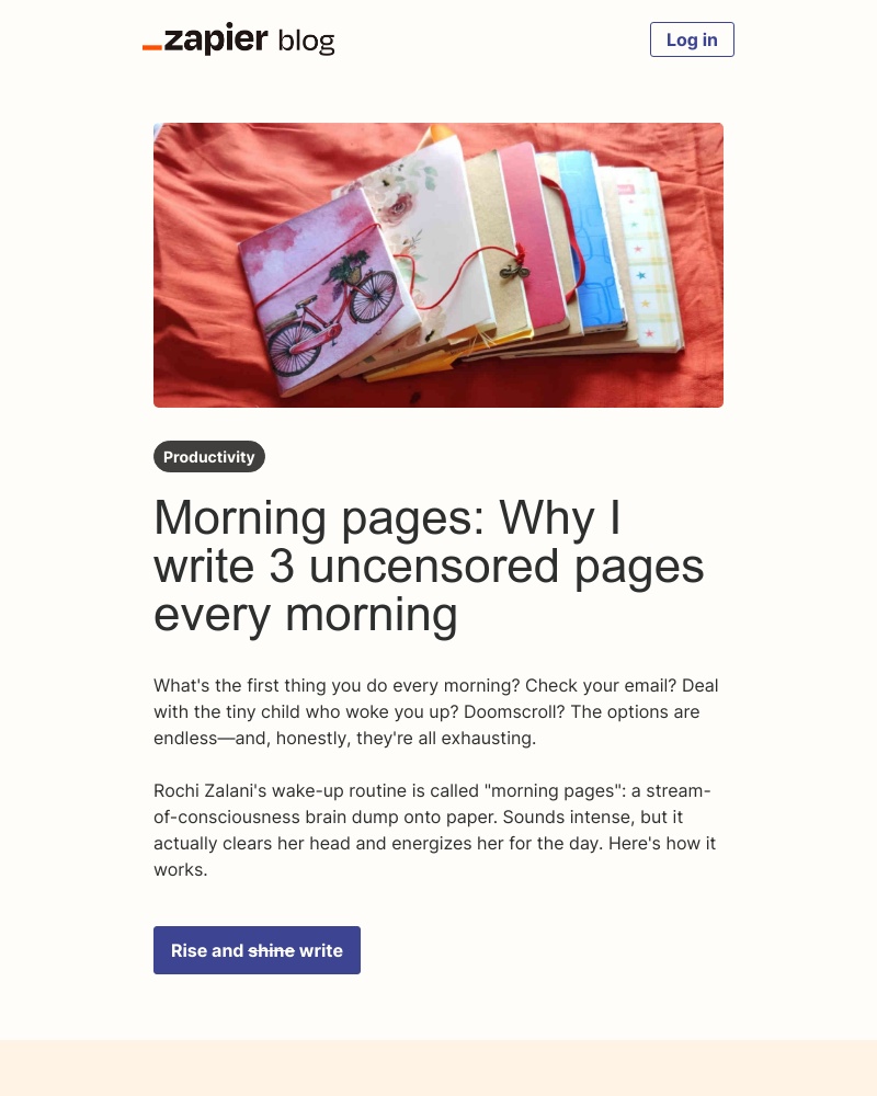 Zapier - Morning pages