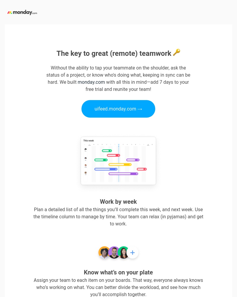 Monday - motivated + productive = your team @Uifeed