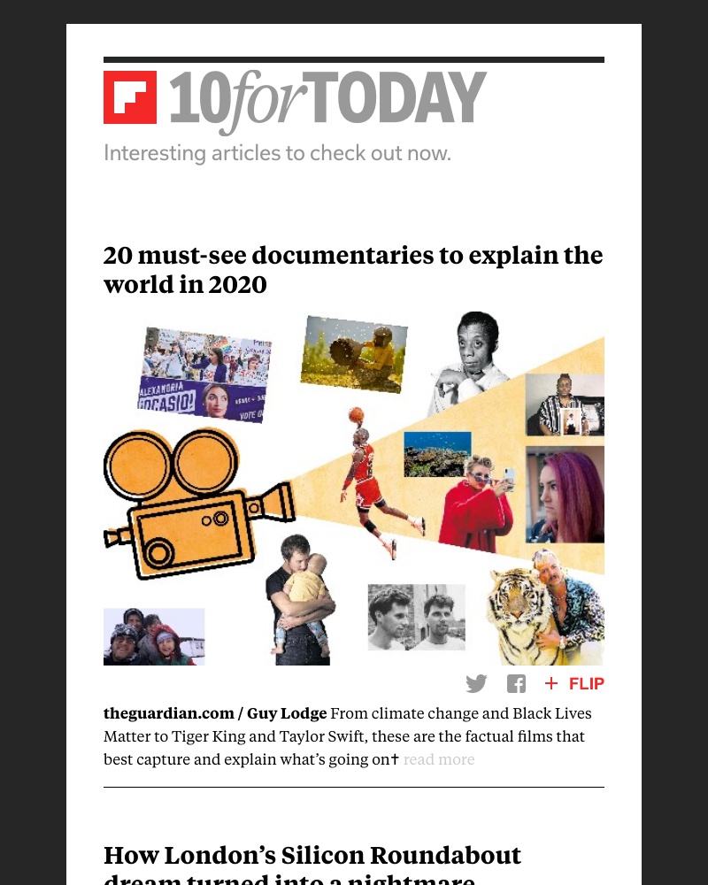 Onboarding on Flipboard video screenshot