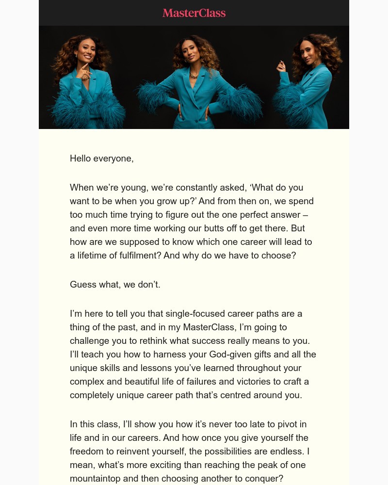  - My class on designing your career is here