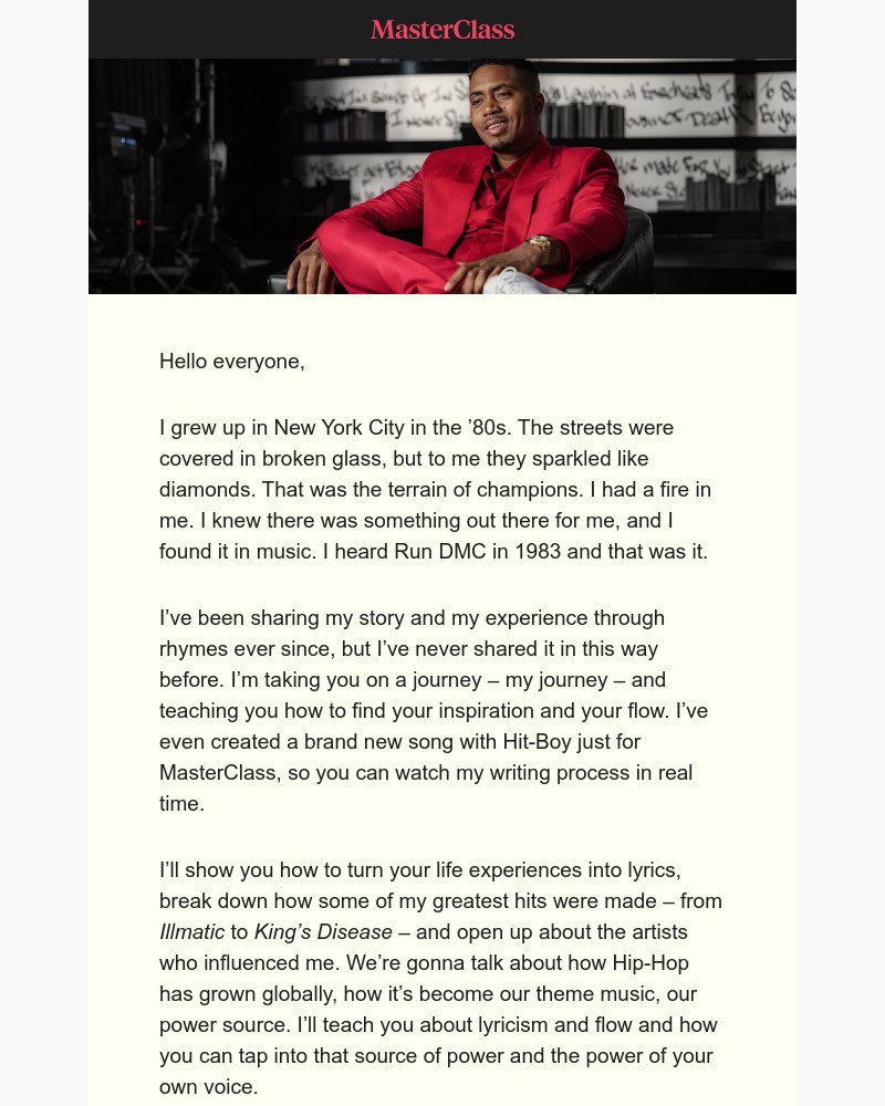  - My class on Hip-Hop storytelling is here