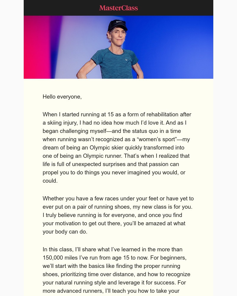  - My class on the runner’s mindset is here