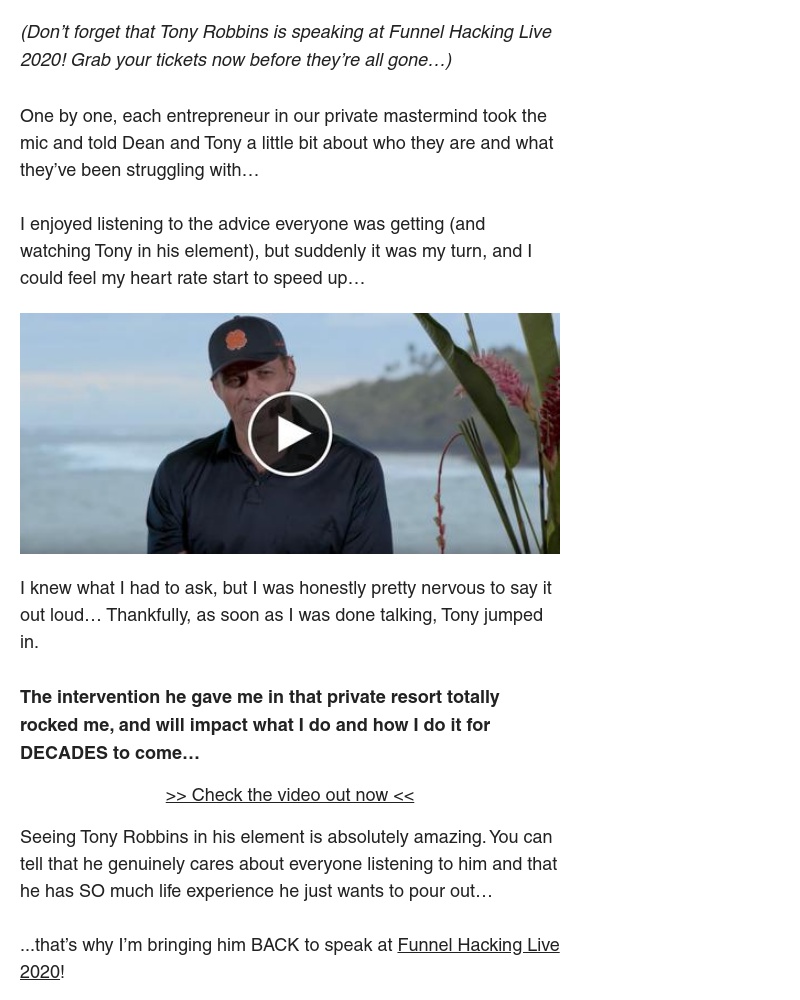 ClickFunnels - 🎥 my INTERVENTION with Tony Robbins