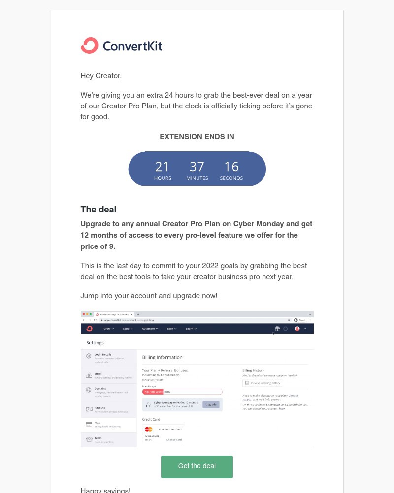 ConvertKit - Need an extra day to decide?
