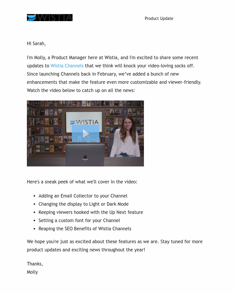 Wistia - New Channels Features! 🚨 Email Collectors, Light Mode, and more