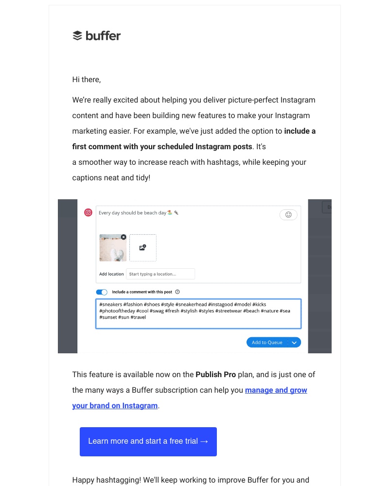  - New feature! A better place for your hashtags