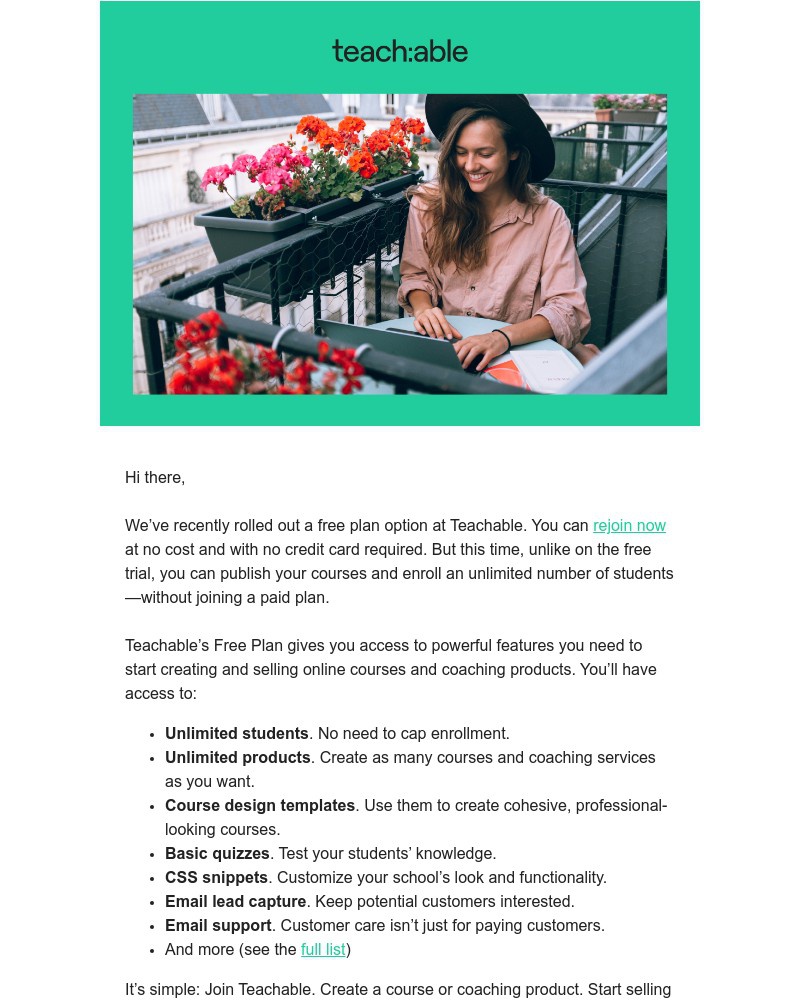 Teachable - NEW: Free Plan at Teachable