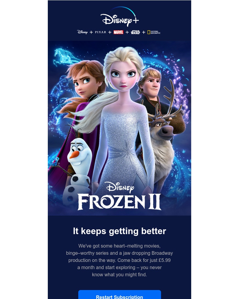 Disney+ - New! Frozen 2, Hamilton and more