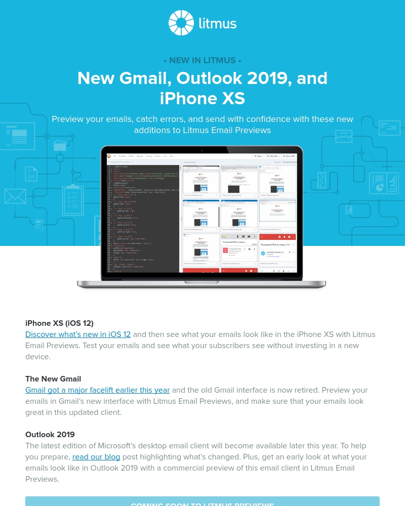 Litmus - New Gmail, Outlook 2019, and a new iPhone—are your emails ready?