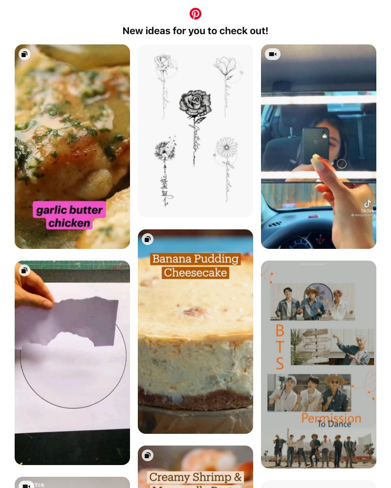 Pinterest - New ideas are ready for you