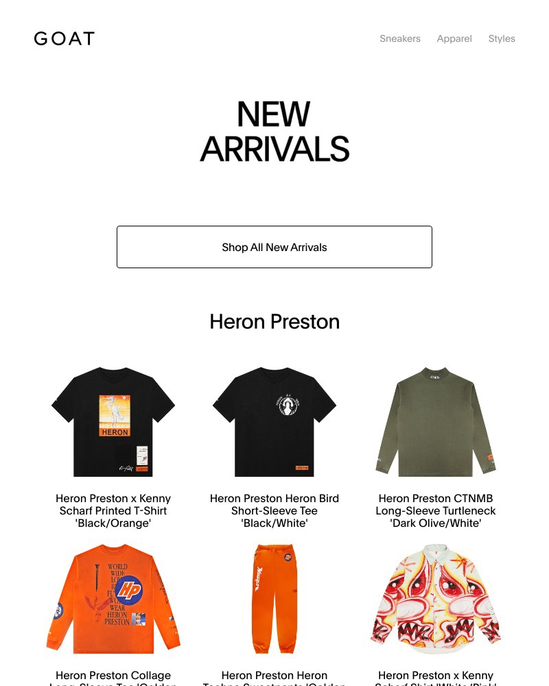 Goat - NEW IN: Heron Preston, Stussy, Palace and more