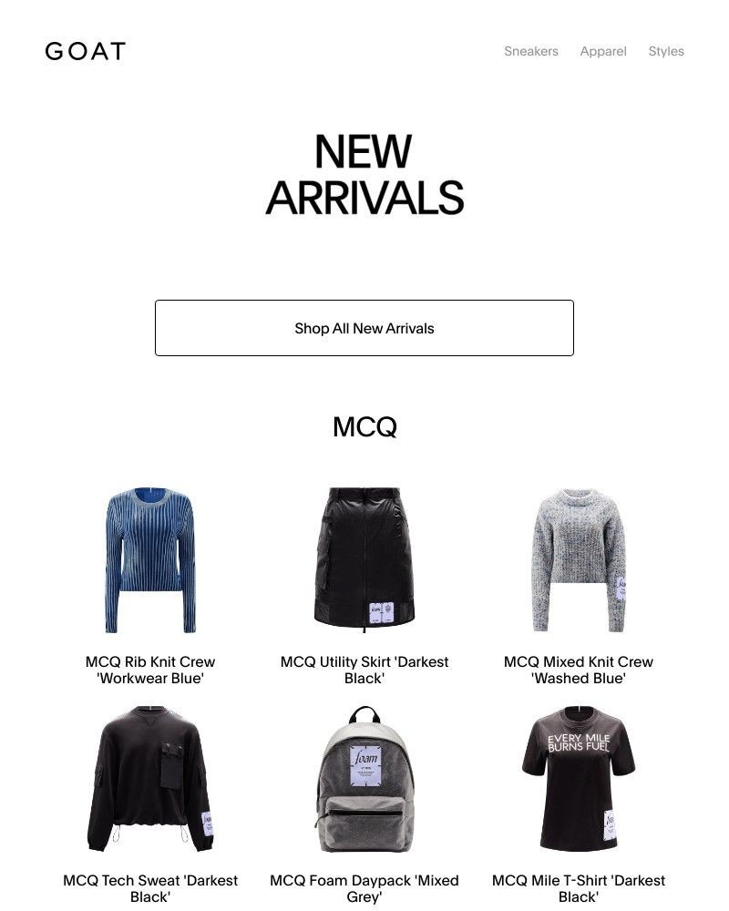 Goat - NEW IN: MCQ, Supreme, Aries and more