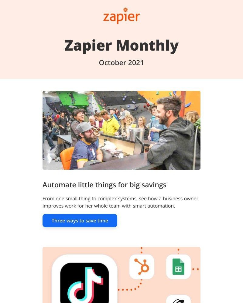 Zapier - New in October: Automation ideas for you and your business, 12 updates, and 20 new apps