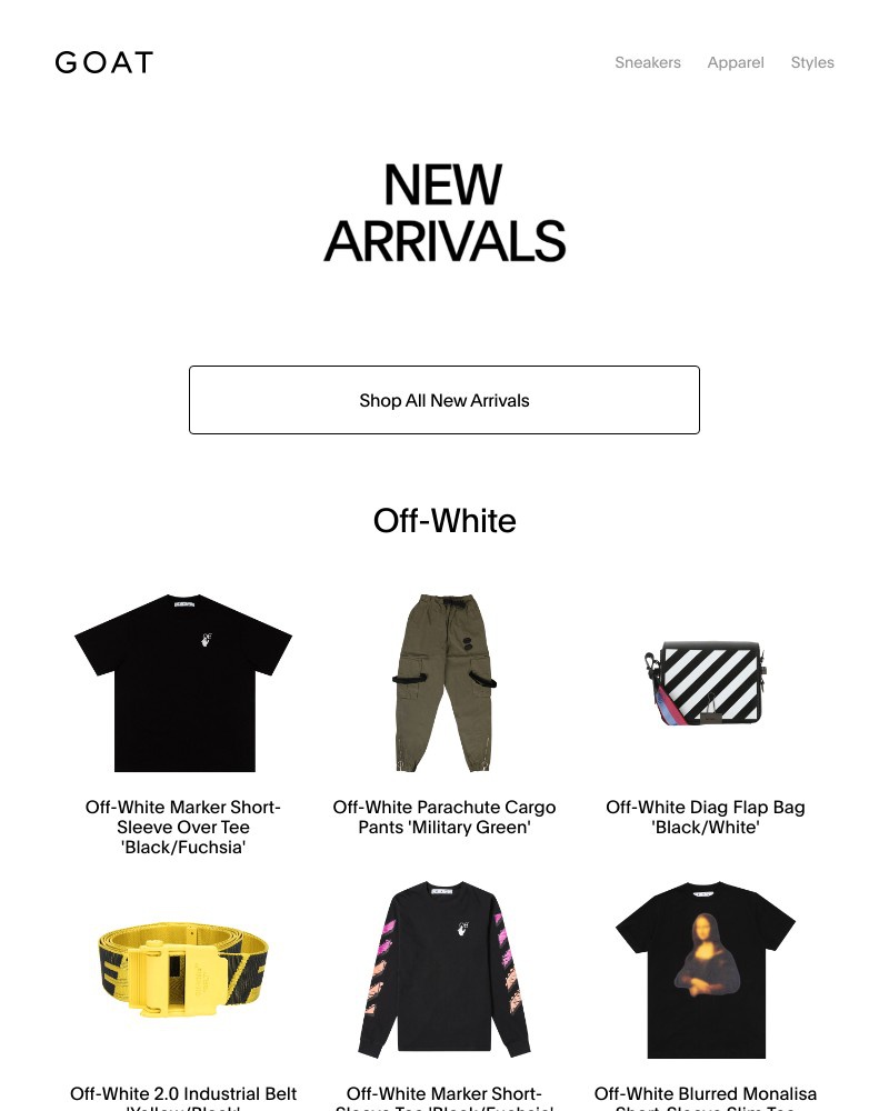Goat - NEW IN: Off-White, CDG, Vlone and more
