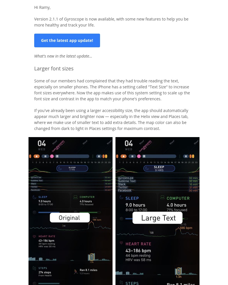 Gyroscope - 🗺 New in V2.1.1—Weekly trends, larger text size, and more!