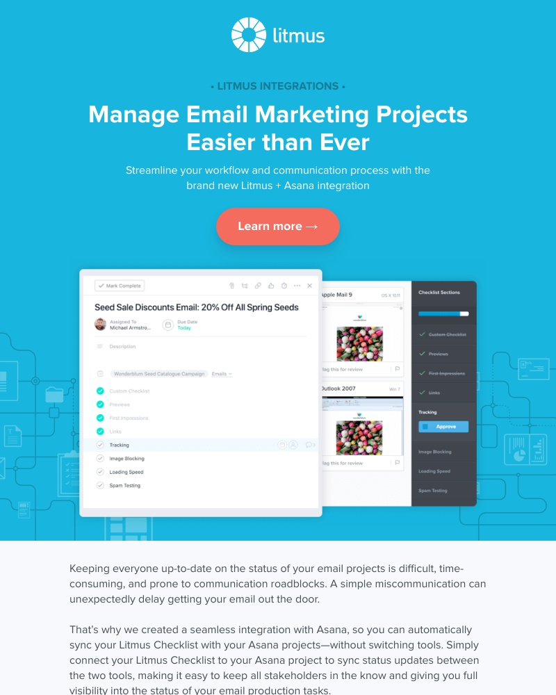 Litmus - New! Litmus + Asana