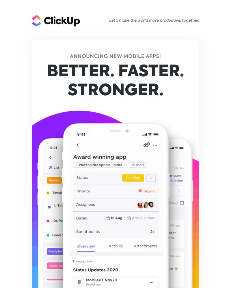 ClickUp - [NEW] Mobile Apps are here! 📱