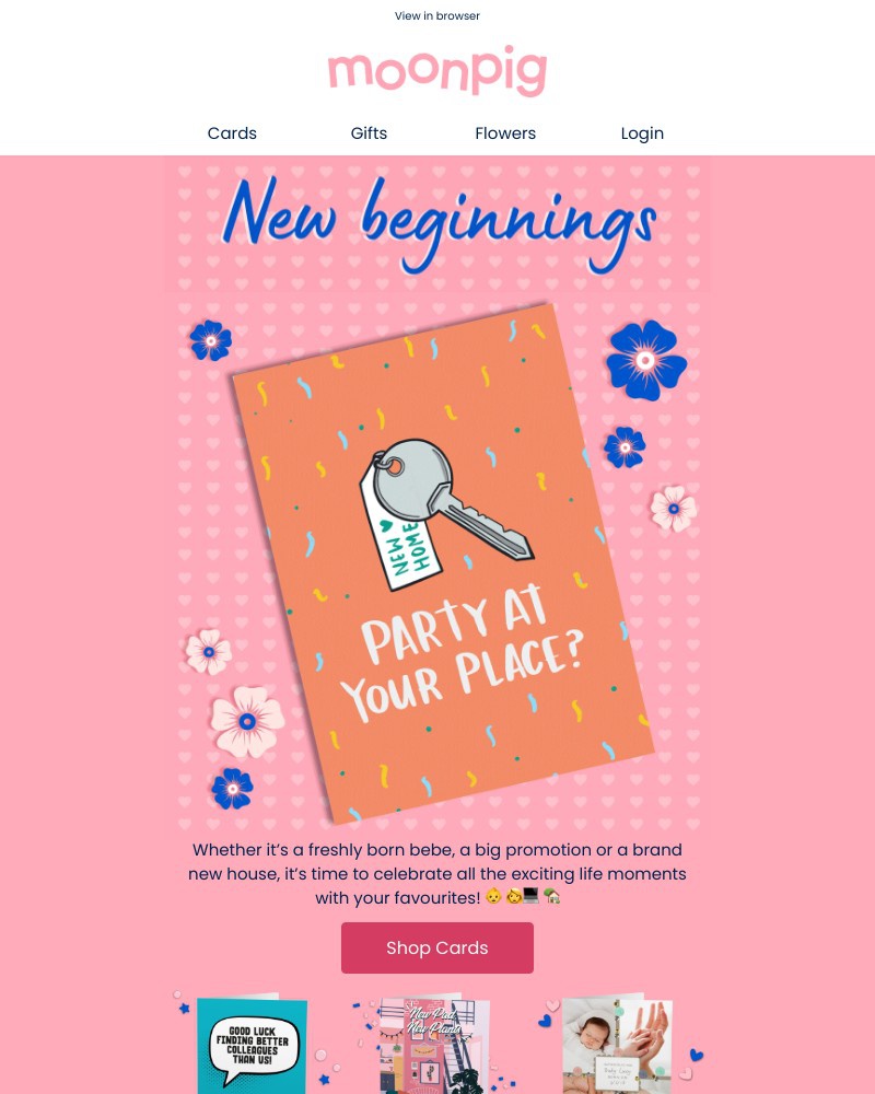 Moonpig - New 👶, 👩‍💻 or 🏡?