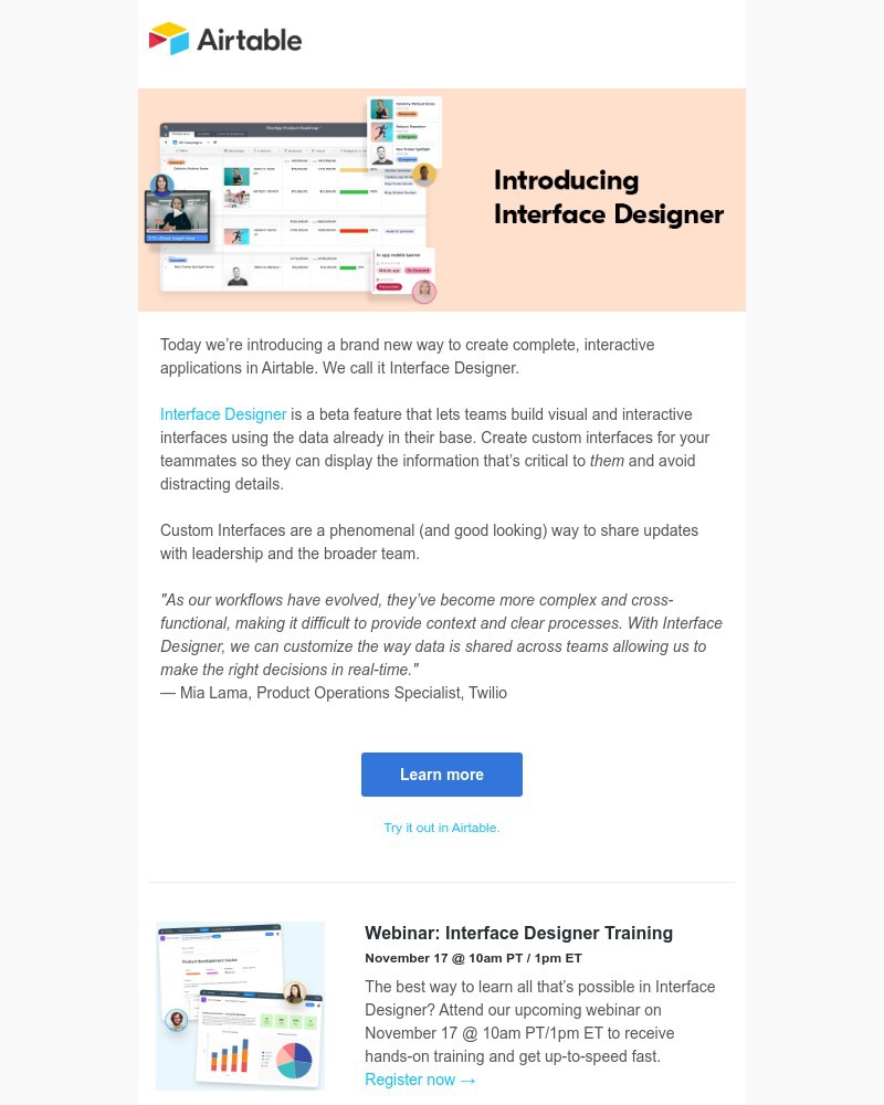 Airtable - New product launch: Design your Airtable Interface