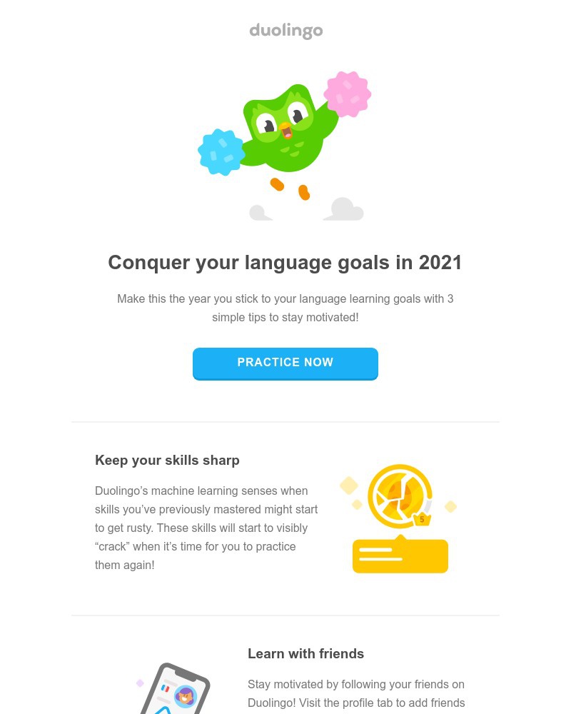 Onboarding on Duolingo video screenshot