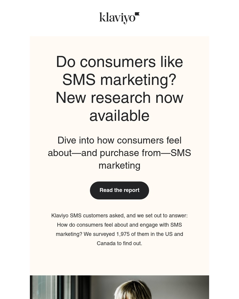 Klaviyo - New research: >70% of US consumers have purchased via SMS