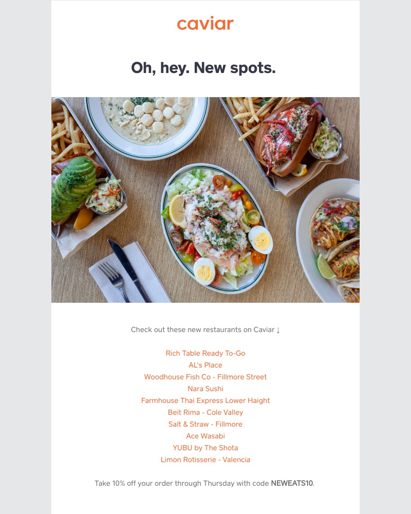  - New restaurants are here