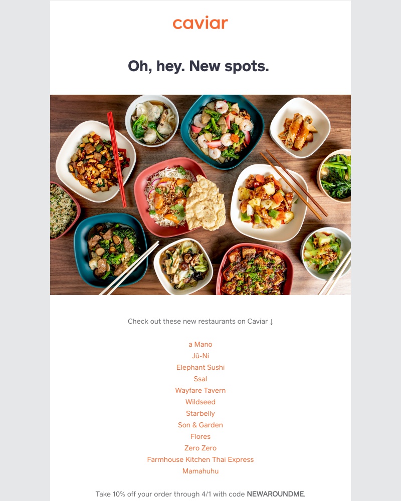  - New restaurants are here