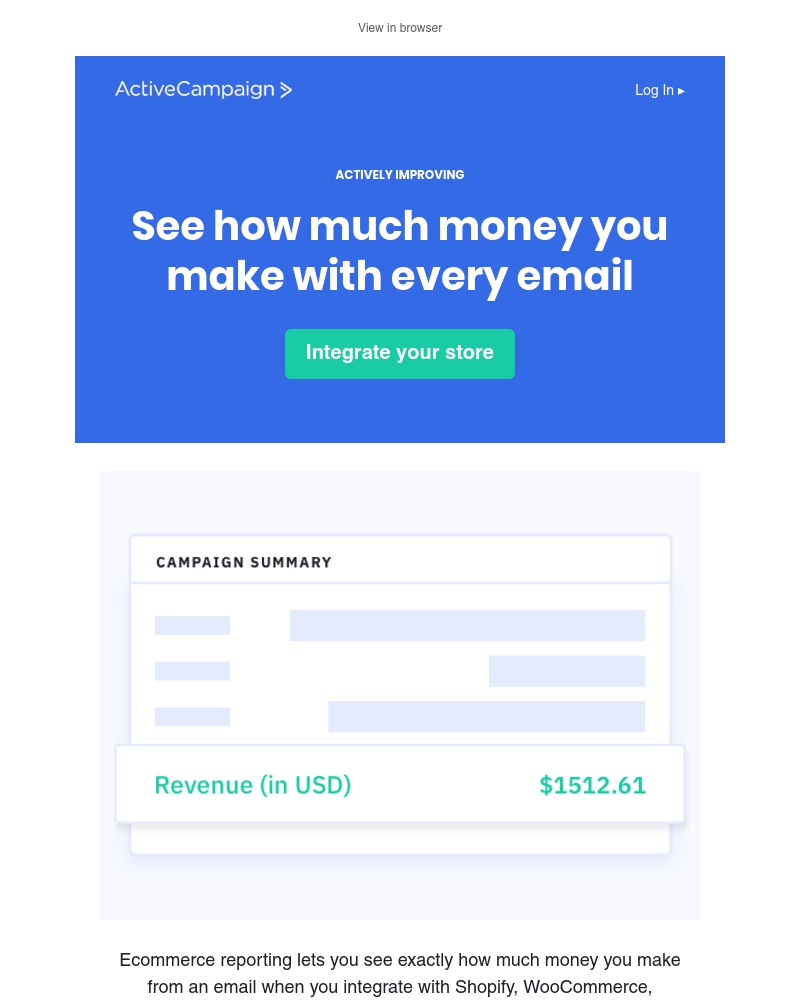 - New: See how much money you make on every email