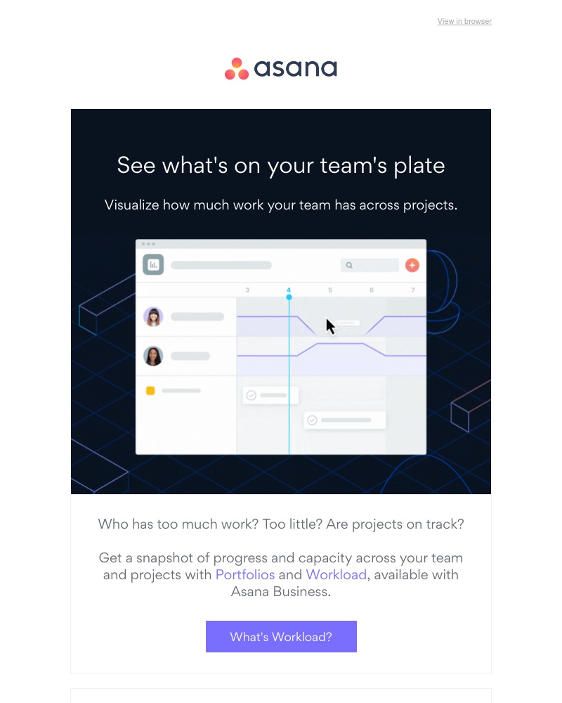 Asana - New: See your team’s schedule in real time