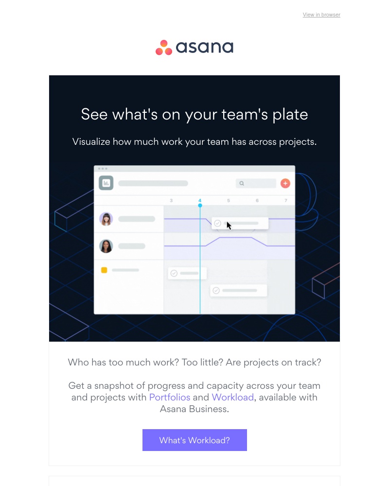 Asana - New: See your team’s schedule in real time