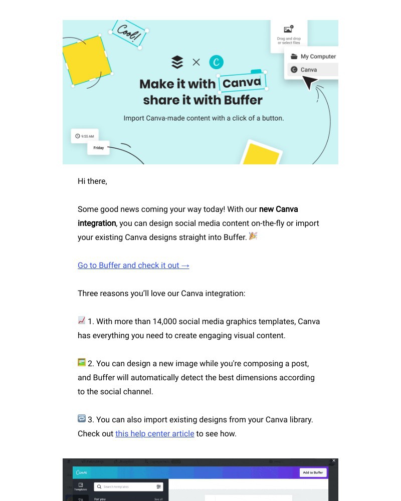 Buffer - New! Share Canva designs instantly with Buffer ⚡ 